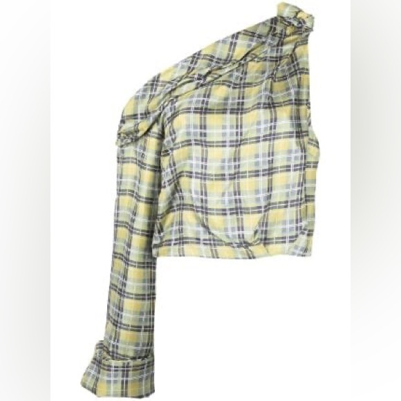 Hellessy
checked one-shoulder blouse size 4 NWT - Picture 10 of 10